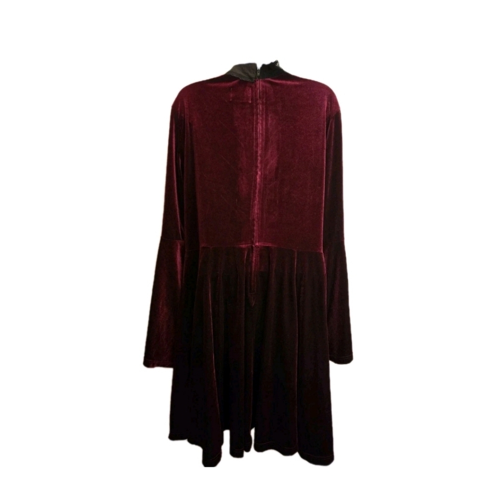 Hell Bunny Velvet Whimsigoth Goth Witchy Prudence Dress Burgundy Size XxL - Picture 6 of 10